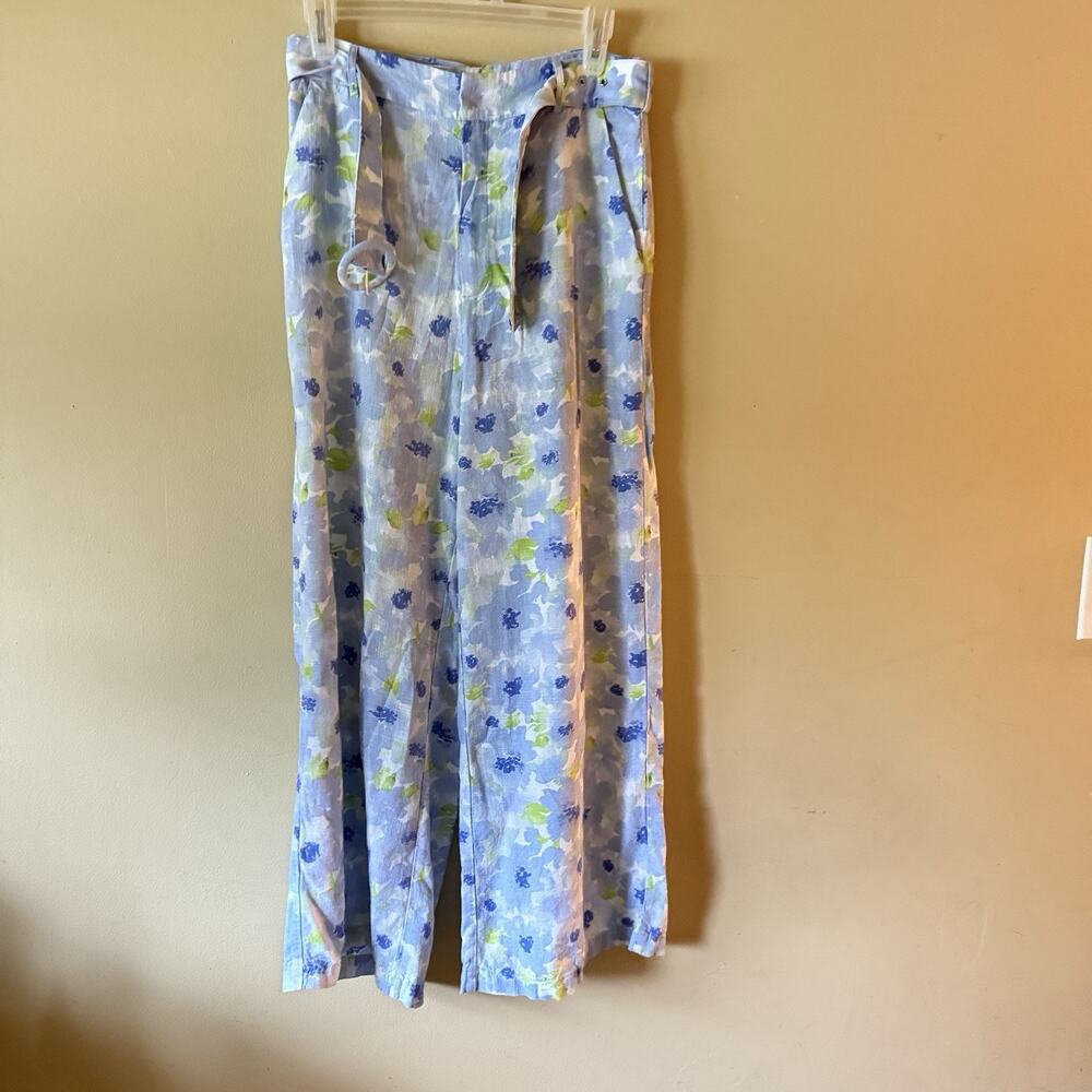 Vacation Core Cottagecore Garden Party European Summer Pants Large Linen-Blend